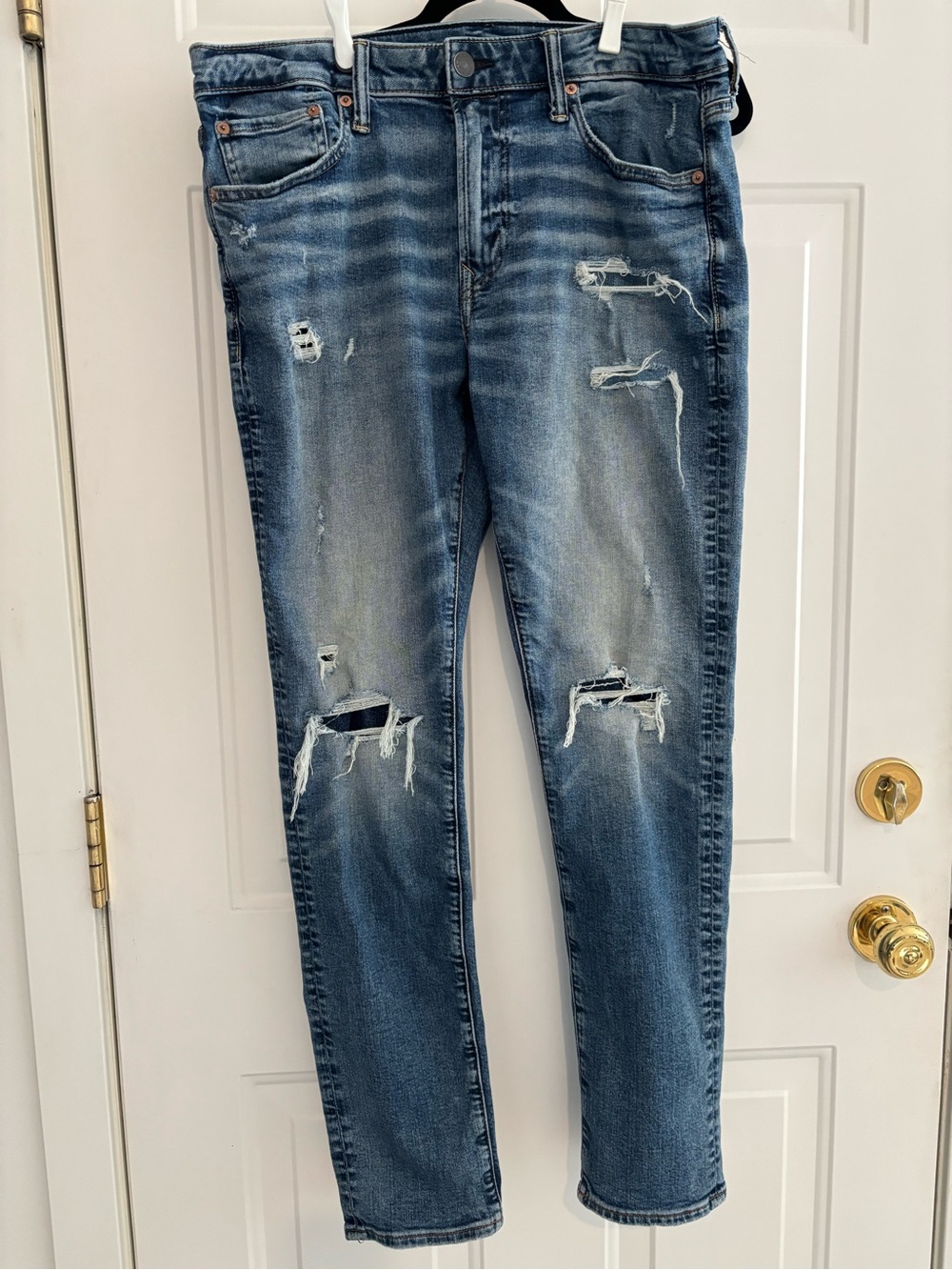American Eagle Outfitters Distressed Blue Slim Jeans